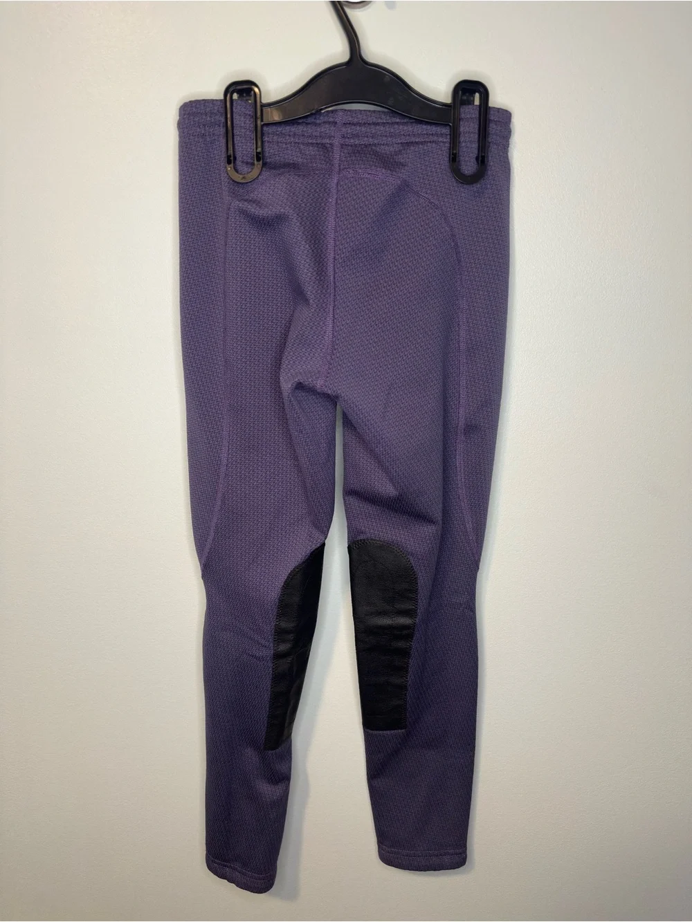 Kerrits Kids Fleece Lite II Knee Patch Riding Tights Equestrian Purple Grey